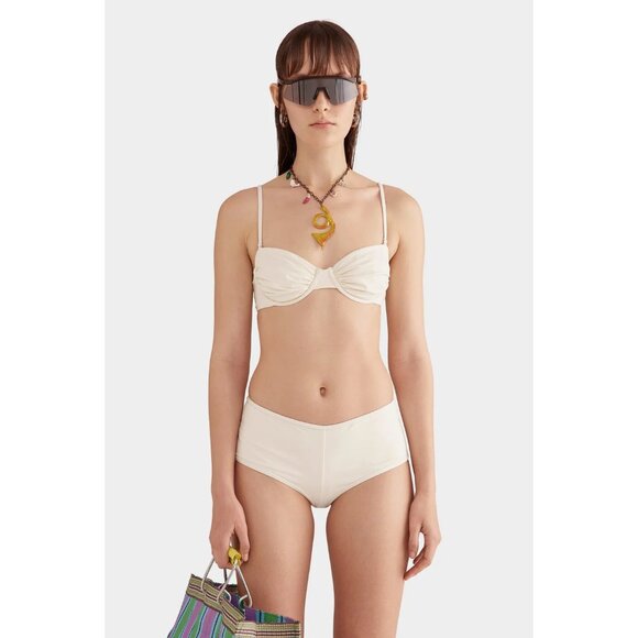 Venroy Boyleg Swim Bottom in Cream - Picture 2 of 4